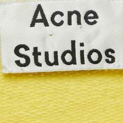 Acne Studios Yellow Knit Casey Crinkle Sweatshirt M