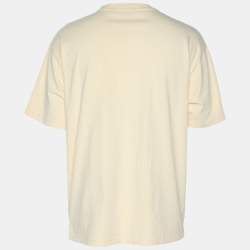 Acne Studios Light Beige Cotton Edlund Logo T-Shirt S