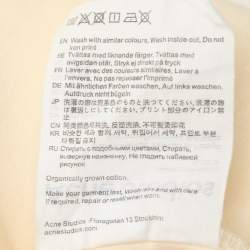 Acne Studios Light Beige Cotton Edlund Logo T-Shirt S