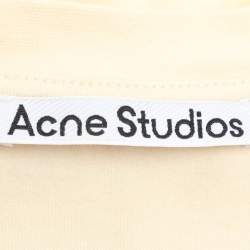 Acne Studios Light Beige Cotton Edlund Logo T-Shirt S