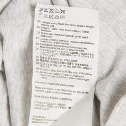 Pre Owned Acne Studios Grey Stockholm Print Jersey Distressed T-Shirt L