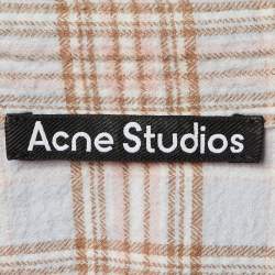 Pre Owned Acne Studios Blue Checkered Print Cotton Shirt S