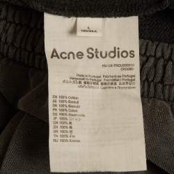 Pre Owned Acne Studios Grey Cotton Knit Sweatpants L