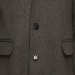 مملوكة مسبقًا Acne studios Grey Felt Wool Blend Gavin Overcoat S