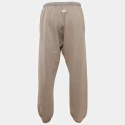 Pre Owned Acne Studios Light Taupe Cotton Jersey Washed Fleece Sweatpants L