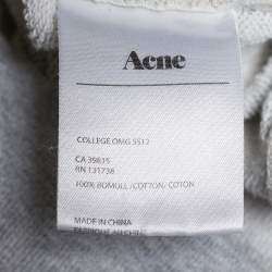 Acne Studios Grey Cotton Knit OMG Sweatshirt XL