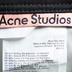 Pre Owned Acne Studios Black Denim Straight Leg Jeans L