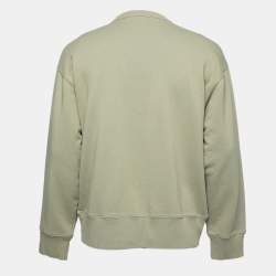 Pre Owned Acne Studios Olive Green Cotton Sweatshirt S