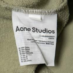 Pre Owned Acne Studios Olive Green Cotton Sweatshirt S