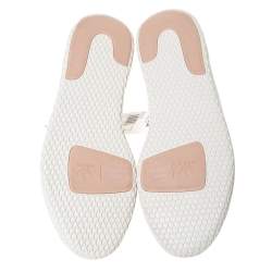 Pre Owned Pharrell Williams x Adidas White Cotton Knit PW Tennis Hu Sneakers Size 46