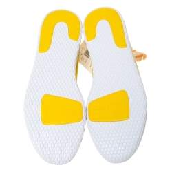 Pre Owned Pharrell Williams x Adidas Holi Yellow Cotton Knit PW Tennis Hu Sneakers Size 46