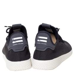 Pre Owned Pharrell Williams x Adidas Dark Grey Cotton Knit PW Tennis Hu Sneakers Size 46