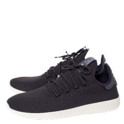 Pre Owned Pharrell Williams x Adidas Dark Grey Cotton Knit PW Tennis Hu Sneakers Size 46