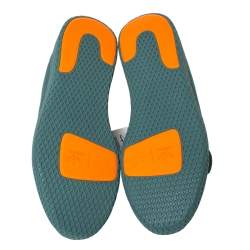 Pre Owned Pharrell Williams x Adidas Raw Green Cotton Knit PW Tennis Hu Sneakers Size 46