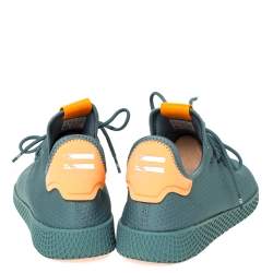 Pre Owned Pharrell Williams x Adidas Raw Green Cotton Knit PW Tennis Hu Sneakers Size 46