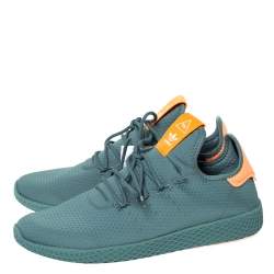 Pre Owned Pharrell Williams x Adidas Raw Green Cotton Knit PW Tennis Hu Sneakers Size 46