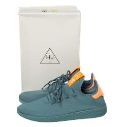 Pre Owned Pharrell Williams x Adidas Raw Green Cotton Knit PW Tennis Hu Sneakers Size 46