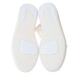 Pharrell Williams x Adidas White Cotton Knit PW Tennis Hu Sneakers Size 46