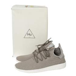 Pre Owned Pharrell Williams x Adidas Chalk Green Cotton Knit PW Tennis Hu Sneakers Size 46