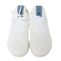 Pharrell Williams x Adidas White Cotton Knit PW Tennis Hu Sneakers Size 46