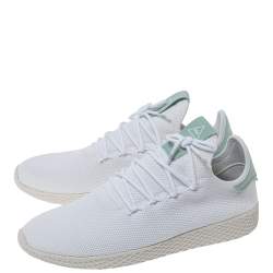 Pharrell Williams x Adidas White Cotton Knit PW Tennis Hu Sneakers Size 46