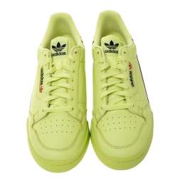 Adidas Semi Frozen Yellow Leather Continental 80 Sneaker Size 46