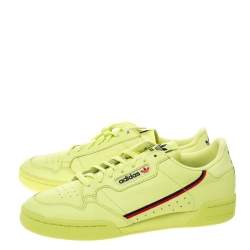 Adidas Semi Frozen Yellow Leather Continental 80 Sneaker Size 46