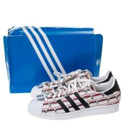 Adidas Multicolor Leather Superstar Nigo Bearfoot Sneakers Size 46