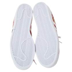 Pre Owned Adidas Multicolor Leather Superstar Nigo Bearfoot Sneaker Size 46