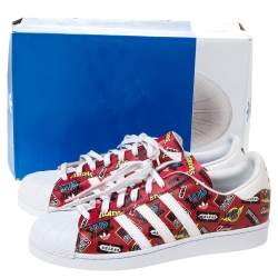 Pre Owned Adidas Multicolor Leather Superstar Nigo Bearfoot Sneaker Size 46