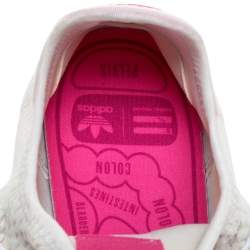 Pre Owned Pharrell Williams x Adidas White Cotton Knit PW Tennis Hu Sneakers Size 46