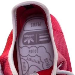 Pre Owned Pharrell Williams x Adidas Red Cotton Knit PW Tennis Hu Sneakers Size 46