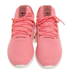 Pre Owned Pharrell Williams x Adidas Pink Cotton Knit PW Tennis Hu Sneakers Size 46