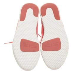 Pre Owned Pharrell Williams x Adidas Pink Cotton Knit PW Tennis Hu Sneakers Size 46