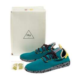 Pre Owned Pharrell Williams x Adidas Green Mesh Tennis Hu 'Teal' Sneakers Size 46