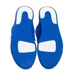 Pre Owned Pharrell Williams x Adidas Blue Cotton Knit PW Tennis Hu Sneakers Size 46
