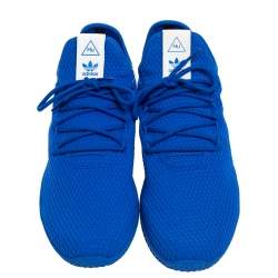 Pre Owned Pharrell Williams x Adidas Blue Cotton Knit PW Tennis Hu Sneakers Size 46