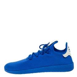Pre Owned Pharrell Williams x Adidas Blue Cotton Knit PW Tennis Hu Sneakers Size 46