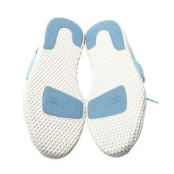 Pre Owned Pharrell Williams x Adidas Blue Cotton Knit PW Tennis Hu Sneakers Size 46