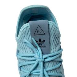 Pre Owned Pharrell Williams x Adidas Blue Cotton Knit PW Tennis Hu Sneakers Size 46