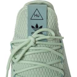 Pre Owned Pharrell Williams x Adidas Mint Green Cotton Knit PW Tennis Hu Sneakers Size 46
