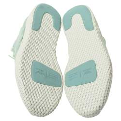 Pre Owned Pharrell Williams x Adidas Mint Green Cotton Knit PW Tennis Hu Sneakers Size 46