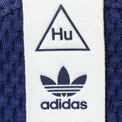 Pre Owned Pharrell Williams x Adidas Dark Blue Cotton Knit PW Tennis Hu Sneakers Size 46