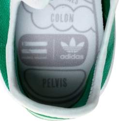 Pre Owned Pharrell Williams x Adidas Holi Green Knit Fabric PW Tennis Hu Sneakers Size 46