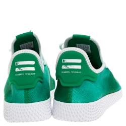 Pre Owned Pharrell Williams x Adidas Holi Green Knit Fabric PW Tennis Hu Sneakers Size 46