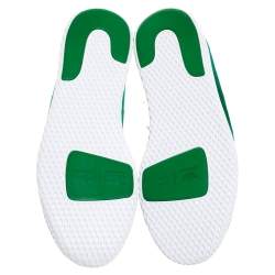 Pre Owned Pharrell Williams x Adidas Holi Green Knit Fabric PW Tennis Hu Sneakers Size 46