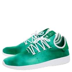 Pre Owned Pharrell Williams x Adidas Holi Green Knit Fabric PW Tennis Hu Sneakers Size 46