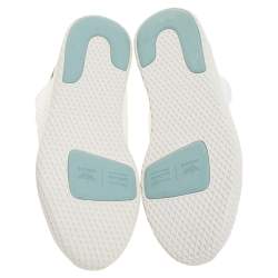 Pre Owned Pharrell Williams x Adidas White Cotton Knit PW Tennis Hu Sneakers Size 46