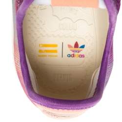 Pre Owned Pharrell Williams x Adidas Dye Multicolor Knit Fabric PW Tennis Hu Sneakers Size 46