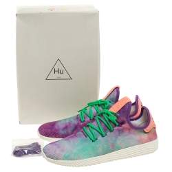 Pre Owned Pharrell Williams x Adidas Dye Multicolor Knit Fabric PW Tennis Hu Sneakers Size 46